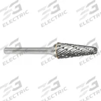 SGS PRO Carbide Bur: Ball-Nosed Cone, SL-3, Steel Cut, 3/8" x 1 1/16" Head, 1/4" Shank (MPN 19373). Key specifications — Trade Number: SL-3; Brand: SGS PRO.