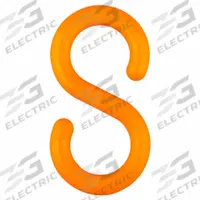 APPROVED VENDOR S-Hook for Plastic Chain Barrier: Orange, 2 93/100 in Overall Lg, 9/25 in Overall Wd (MPN 80312-10). Key specifications — attr981836: Plastic.