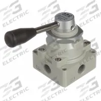 ARO Manual Air Control Valve: MaxAir, Four-Way / Three-Position, Lever, Black, Closed, Manual Return (MPN M513LR). Key specifications — attr1086881: Closed; attr1092903: Black; attr1086905: Manual Return; attr1086907: MaxAir; attr1086914: Normally Closed; attr1086904: Manual Air Control Valve; attr1086871: M513LR.