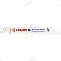 LENOX Reciprocating Saw Blade: 18 Teeth per Inch, 3 5/8 in Blade Lg, 0.04 in Blade Thick, 5 PK (MPN 20521318RC). Key specifications — attr1109198: 18; attr1109200: Flexible for Curved Cuts; attr1109201: Straight; attr1109209: LENOX.
