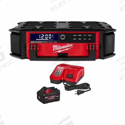 MILWAUKEE Radio Kit: Radio Kit, M18, AM/FM/Auxiliary/Bluetooth/USB, UL Listed, USB - Milwaukee Jobsite Radios & Speakers