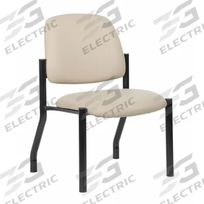 BOSS Frame Chair: Tan, Black, 0 Casters/Glides, Antimicrobial Material, 22 in Overall Wd - Guest & Side Chairs