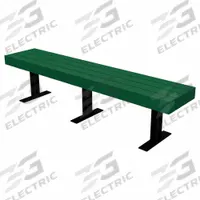 ULTRASITE Outdoor Bench: Trailside, 48 in Overall Lg, 17 1/4 in Overall Ht, Green, Black, In-Ground (MPN PB 4GRETRAING). Key specifications — Manufacturer Part Number: PB 4GRETRAING; Brand: ULTRASITE; Frame Color: Black; Product Type: Outdoor Bench; Seat Color: Green; Series: Trailside.