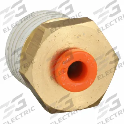 SMC Push-Fit Adapter Fitting: 1/8 in OD x 1/4 in Pipe Size, Push-to-Connect x BSPT - Polybutylene & Brass Tube Fittings