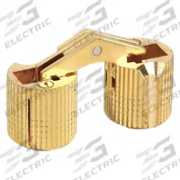 SOSS Hidden Barrel Hinge: Brass, 21/32 in Leaf Ht, 5/8 in Leaf Wd, 0 Holes per Leaf (MPN BH164). Key specifications — Material: Brass; Brand: SOSS; Finish: Satin Brass, Clear Coated.