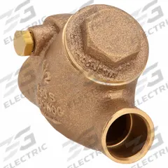 MILWAUKEE VALVE Swing Y Check Valve: Swing, Y-Style Valve Body, 1/2 in Pipe Size, Sweat x Sweat, Std (MPN 1509Y 1/2"). Key specifications — Brand: MILWAUKEE VALVE.