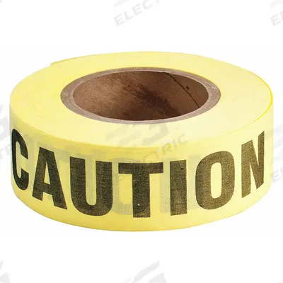APPROVED VENDOR Barricade Tape: 200 ft Lg, 2 in Wd, Caution Legend, Cotton - General Caution Messaging Barrier Tape