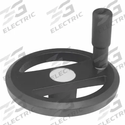 JW WINCO Spoked Hand Wheel: Spoked, Revolving Handle, Aluminum, 12 mm Bore - Spoked Hand Wheels with Revolving Handle
