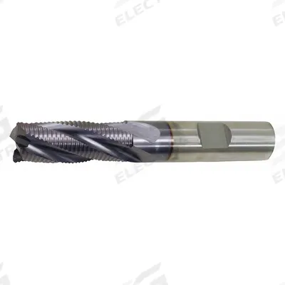 CLEVELAND Roughing End Mill: Cobalt, TiCN Coated, 6 Flute, Fine Pitch, 1-1/4" Mill Dia - General Purpose Cobalt Roughing End Mills