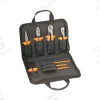 KLEIN TOOLS Insulated Tool Kit: Insulated, 8 Total Pcs, Tool Case (MPN 33529). Key specifications — attr541600: Lineman's Pliers; attr541603: None; attr541599: None; attr541604: (1) Wire Stripper; attr541515: KLEIN TOOLS; attr548994: (1) Phillips Screwdriver.