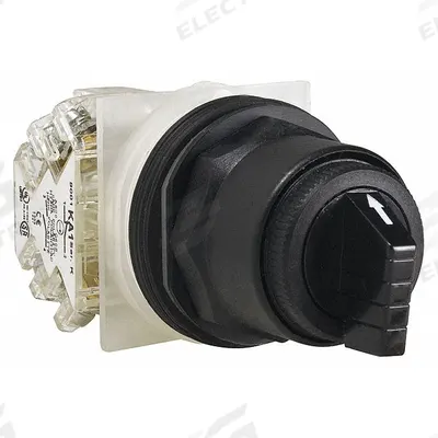 SCHNEIDER Selector Switch: 30 mm Panel Mounting Size, 3 Positions, Short Lever, DPDT - Selector Switches