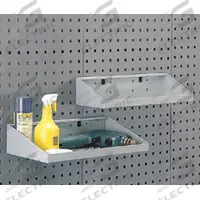 KENNEDY Toolboard Shelf: For Square Pegboard Hole Shape, 18 in x 6 3/4 in x 4 in, Steel, Gray (MPN 99846). Key specifications — attr36925: Gray; attr37012: Powder Coated; attr36918: KENNEDY; attr36926: Steel.