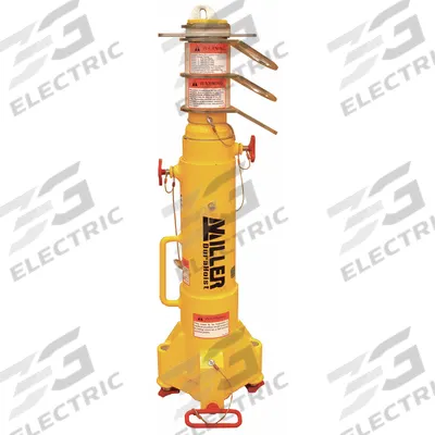 MILLER BY PIP Post Anchor: 3 Workers Per System, Swivel D-Ring, 4 3/4 ft Overall Ht - Telescoping Post Anchor Masts
