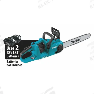 MAKITA Battery-Powered Chainsaw: 16 in Bar Lg, Rear Handle, Adj/Auto Chain Oiler - Battery-Powered Chainsaws