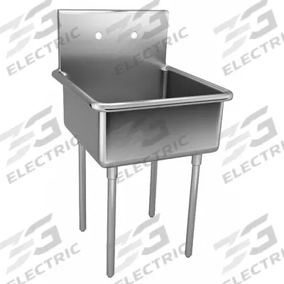 JUST MANUFACTURING Scullery Sink: 1 Bowls, 48 in Overall Ht, 27 1/2 in Overall Lg - One-Bowl Freestanding Kitchen & Bar Sinks without Faucets