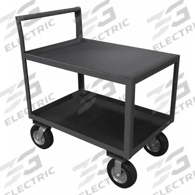APPROVED VENDOR Metal Shelf Cart: 1,200 lb, 67 in L x 31 in W x 36 in H Overall Dim - Low-Profile Instrument Carts with Lipped & Flush Metal Shelves