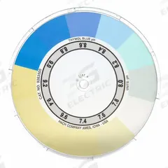 HACH Color Disc: 9263500, pH, 1/4 in Overall Ht, 4 in Overall Wd, 4 1/2 in Overall Dp. Key specifications — Product Type: Color Disc; Manufacturer Part Number: 9263500; Brand: HACH; Test Parameters: pH.