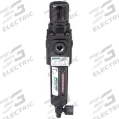SPEEDAIRE Filter-Regulator: Compact Series, 1/4 in NPT, 80 cfm, 40 micron, 5 psi to 150 psi, Zinc (MPN 4ZK82). Key specifications — attr109419: SPEEDAIRE; attr109429: Zinc; attr109463: No; attr109467: Rubber; attr109468: Compact.