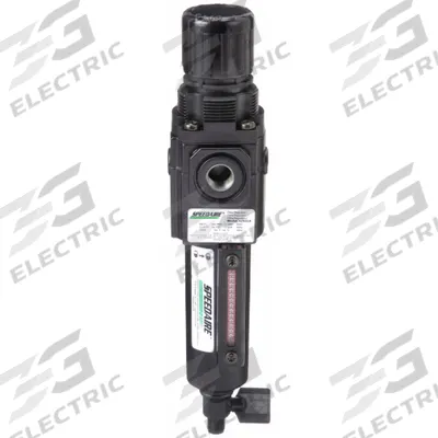 SPEEDAIRE Filter-Regulator: Compact Series, 1/4 in NPT, 80 cfm, 40 micron, 5 psi to 150 psi - Speedaire FRL Air Filter/Regulators