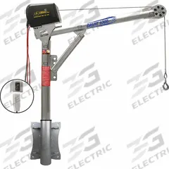 OZ LIFTING PRODUCTS Davit Crane Kit: Steel, Electric, 1,000 lb Max. Load Capacity, 0 in to 45 ft (MPN OZ1000DAV-SP18). Key specifications — Material: Steel; Brand: OZ LIFTING PRODUCTS; Included Base Type: Wall; Body Material: Steel.