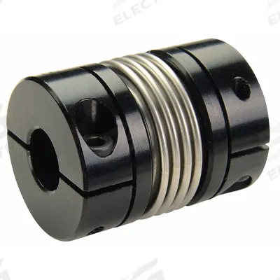 RULAND MANUFACTURING Motion Control Coupling: 12 mm Bore Dia 1, 10 mm Bore Dia 2, Aluminum - Clamp-On Bellows Shaft Couplings for Round Shafts