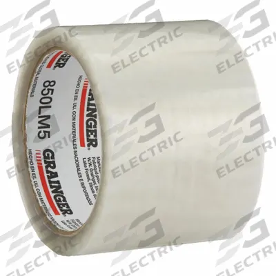 GRAINGER Packaging Tape: 1.8 mil Tape Thick, 3 in x 55 yd, LD - Light-Duty Hot Melt Tape