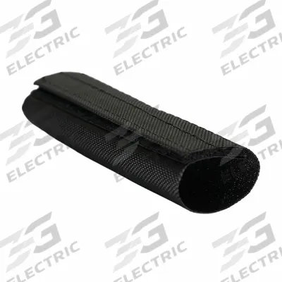 RHINO Hose Protection Wrap: 8 in Dia, 20 ft Lg, Black, Nylon, Hook-and-Loop Closure - Abrasion Resistant Hose Wraps