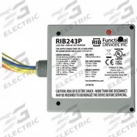 RIB Enclosed Pre-Wired Relay: 20 A Rating, 3PST-NO, 0.50 in NPT (MPN RIB243P). Key specifications — Nipple Size: 0.50 in NPT; Brand: RIB.