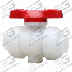 ASAHI Manual Two-Way Ball Valve: 2 in, PVDF, 150 psi Max. Pressure (CWP), Full Port Ball Port, Tee (MPN 1627020). Key specifications — Brand: ASAHI; Handle: Tee.