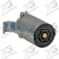 BUYERS PRODUCTS Trailer Connector: 7-Way, Steel, Built in safety latch (MPN TC2007Z)