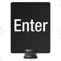 LAVI Sintra Sign: Black, Enter Message, 11 in Overall Lg, 8 1/2 in Overall Wd (MPN 80-1141TV/P1S). Key specifications — Brand: LAVI; Color: Black; Message: Enter; For Use With: Tempest Sign Stand; Material: Polyethylene.