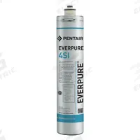 PENTAIR/EVERPURE Quick-Connect Water Filter: 0.5 micron, 2 gpm, 14 1/2 in Overall Ht, Scale Reduces (MPN EV960651-75). Key specifications — Product Type: Quick-Connect Water Filter; Filter Media: Polyphosphate; Brand: PENTAIR/EVERPURE; Reduces: Scale.