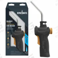 BERNZOMATIC Torch Kit: Webbed Flame, Trigger-Start, Fixed Tip (MPN 421774). Key specifications — Brand: BERNZOMATIC; Manufacturer Part Number: 421774; Compatible Fuel Type: Propane; Flame Adjustment: Adjustable Flame; Tip Type: Fixed Tip.