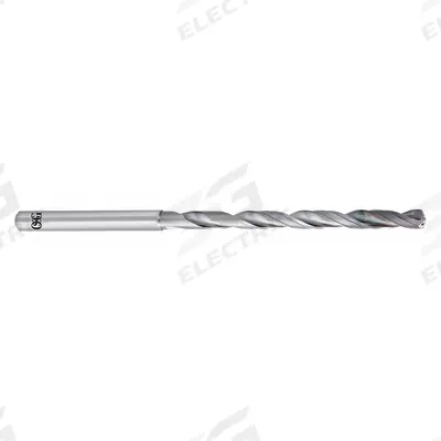 OSG A BRAND Extra Long Drill Bit: 4.5 mm, 115 mm Overall Lg, 140° X-Thinning Point - Coolant-Through Solid Carbide Extended-Length Drill Bits for Steel & Cast Iron