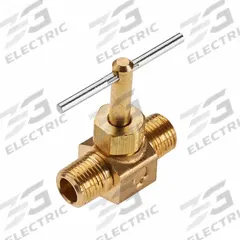 PARKER Needle Valve: Inline Valve Body, Brass, Screw-In Bonnet, 1/8 in Pipe Size, MIP x MIP, Male (MPN NV107P-2). Key specifications — For Media: Water; Standards: ISO 9001; Brand: PARKER; Valve Series: NV; Connection Gender - Side 2: Male; Connection Gender - Side 1: Male; Connection Type - Side 1: IPS; Connection Type - Side 2: IPS.