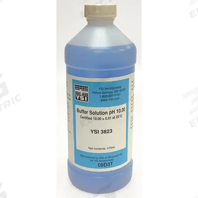 YSI Buffer - pH 10.00 - Color Coded Blue: Lab, 10 pt Volume, pH 10, 3823 - pH Buffers