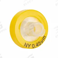 GLOBE SCIENTIFIC Syringe Filter: Non-Sterile, 0.45 um Pore Size, 10 mL Max Capacity - mL, Male (MPN SF-NYLN-4513). Key specifications — Housing Material: Polypropylene; Inlet Connection Gender: Female; Inlet Connection Type: Female Luer Lock; Outlet Connection Gender: Male; Brand: GLOBE SCIENTIFIC; Compatible Product Type: Male Luer Slip Outlet; Filter Material: Nylon; Outlet Connection Type: Male Luer Slip.