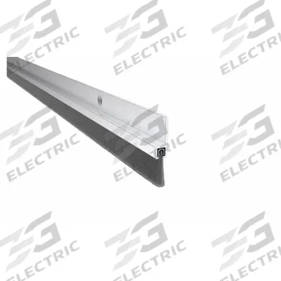 PEMKO Door Sweep: Brush Insert, Aluminum, 48 in Lg, 1/4 in Wd - Door Sweeps