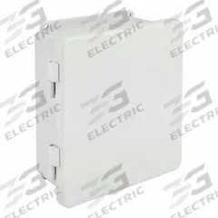 WIEGMANN Enclosure: Fiberglass, 11 in x 9 in x 5 in, NEMA 1, Solid Cover, Hinged (MPN HW-J121005FCHQR). Key specifications — Brand: WIEGMANN; Closure Method: Padlock Hasp; Knockouts: Not Included.