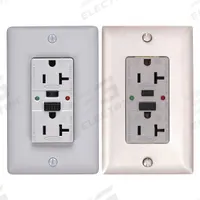 HUBBELL GFCI Receptacle: Duplex, 5-20, Gray, GFCI, 125V AC, 20 A, 2 Pole / 3 Wire (MPN GFSG5362GRY)