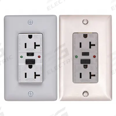 HUBBELL GFCI Receptacle: Duplex, 5-20, Gray, GFCI, 125V AC, 20 A, 2 Pole / 3 Wire (MPN GFSG5362GRY) - General Purpose Receptacles
