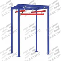 DEMAG Crane Monorail Kit: 1,100 lb Load Capacity, 10 19/32 ft Ht Under Beams, 13 ft Post Ht (MPN FWS-30806). Key specifications — Body Material: Steel; Manufacturer Part Number: FWS-30806; Brand: DEMAG; Includes: Mounting Hardware.