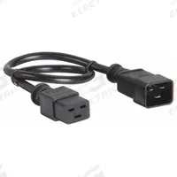 APC BY SCHNEIDER ELECTRIC Power Cord: 2 ft Lg, 3/14, C20 Plug, C19 Receptacle, H05VV-F, Rubber (MPN AP9892). Key specifications — Brand: APC BY SCHNEIDER ELECTRIC; Jacket Material: Rubber.