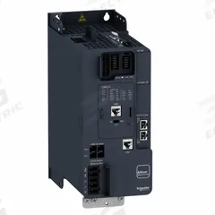 SCHNEIDER Variable Frequency Drive: In Phase Three, Out Phase Three, 10 hp, IP21, No Bypass, Machine (MPN ATV340U75N4S). Key specifications — Style: Compact; Color: Black/Green; Output Phase: Three.