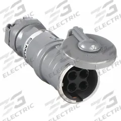 HUBBELL Pin and Sleeve Connector: Gray, 250V DC/600V AC, Three Phase, 100 A, 4 Pole, 4 Wire (MPN VPR10457). Key specifications — Brand: HUBBELL.