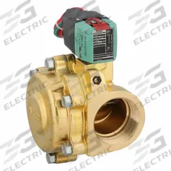 REDHAT Solenoid Valve: 2-Way, Normally Closed, 2 in Pipe Size, 100 to 240V AC/DC, Watertight (MPN 8210P100). Key specifications — Pipe Size: 2 in; Voltage: 100 to 240V AC/DC; Brand: REDHAT; Coil Enclosure: Watertight.