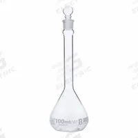 GLOBE SCIENTIFIC Glass Flasks: 100 mL, Colorless, B, 0.16 mL, Includes Closure, 170 mm Overall Ht (MPN 8250100). Key specifications — Tolerance: 0.16 mL; Body Color: Colorless; Brand: GLOBE SCIENTIFIC; Compatible with Stopper Size: 13; USP Specification: Type I.