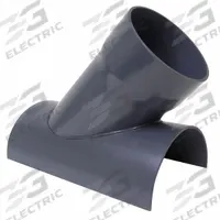 8-10"dia 17.25"L 45° PVC In Cut Y Branch: PVC, For 8 in_10 in Duct Dia, 17 1/4 in Overall Lg (MPN PVCSW10X08). Key specifications — Brand: PLASTIC SUPPLY.