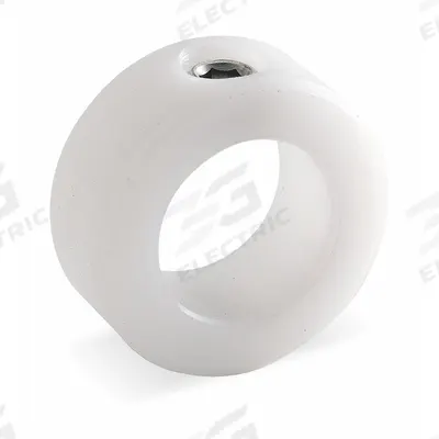 Dayton Shaft Collar: 1-Piece, Set Screw, 3/8 in Bore Dia, 3/4 in Collar Outside Dia - Plastic Shaft Collars