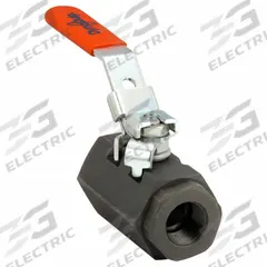 DYNAQUIP CONTROLS Manual Two-Way Ball Valve: 3/4 in, Carbon Steel, Straight, FNPT x FNPT, Two-Piece (MPN VLE2.AK0P 3/4). Key specifications — Brand: DYNAQUIP CONTROLS; Handle: Locking Lever.